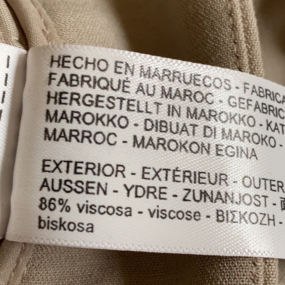NWT. Massimo Dutti Cream/Gray Viscose/Wool Mid-waist Skinny Fit Trousers Size 4. - Picture 8 of 9